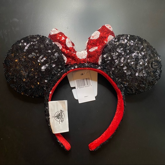 Disney Sequined Polka Dot Minnie Mouse Ears - Picture 3 of 8